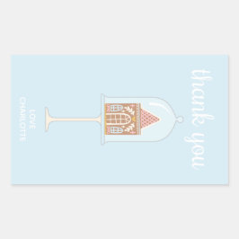 Adesivo Retangular Festa de Gingermore Obrigado, Stickers