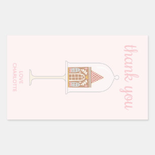 Adesivo Retangular Festa De Pão De Gengibre Obrigado A Retângulo