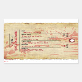 Adesivo Retangular Festa de Sanitário Assombrado com a Marca do Sábio