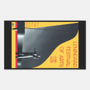 Adesivo Retangular Festival de Artes de Leningrado