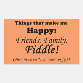 Adesivo Retangular Fiddle Me Torna Feliz