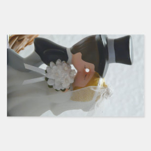 Adesivo Retangular Figuras de Casamento