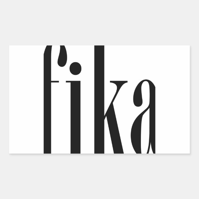 Adesivo Retangular Fika (Frente)