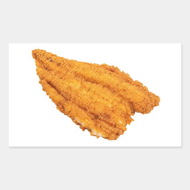 Adesivo Retangular Filé de Peixe Frito Croccante do Sul (Frente)