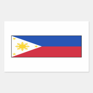 Adesivo Retangular Filipinas - Bandeira das Filipinas