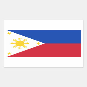 Adesivo Retangular Filipinas/Bandeira Filipina