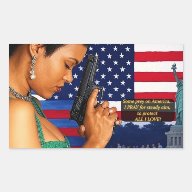 Adesivo Retangular Fique alto e firme para a liberdade! (Frente)