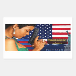 Adesivo Retangular Fique alto e firme para a liberdade!