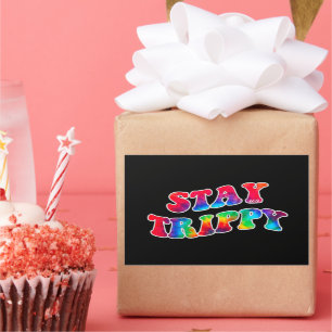 Adesivo Retangular FIQUE EM TRIPPY motivacional e inspiracional