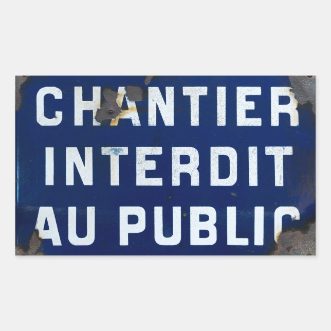 Adesivo Retangular Fique Fora! (Frente)