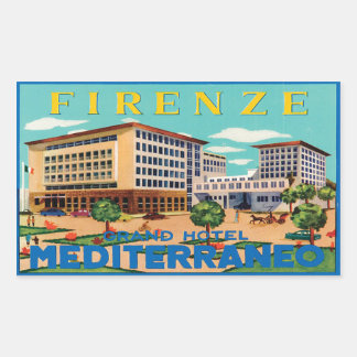 Adesivo Retangular Firenze Grande Hotel Mediterraneo