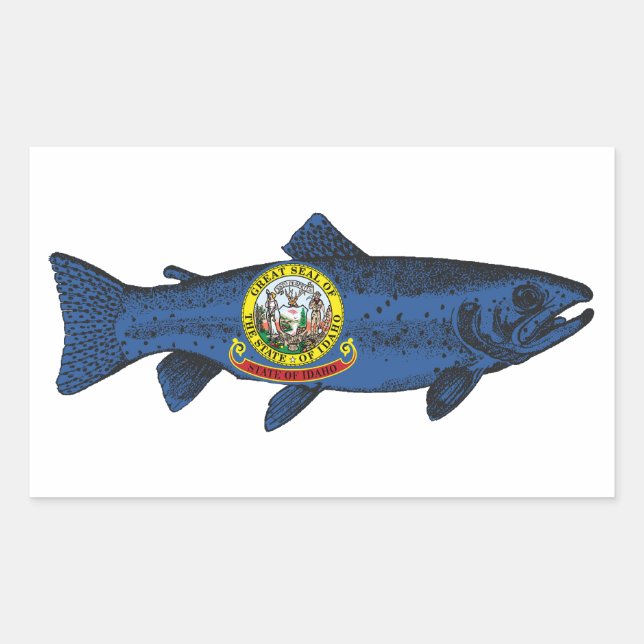 Adesivo Retangular Fish Idaho Trout (Frente)