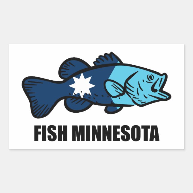 Adesivo Retangular Fish Minnesota (Frente)