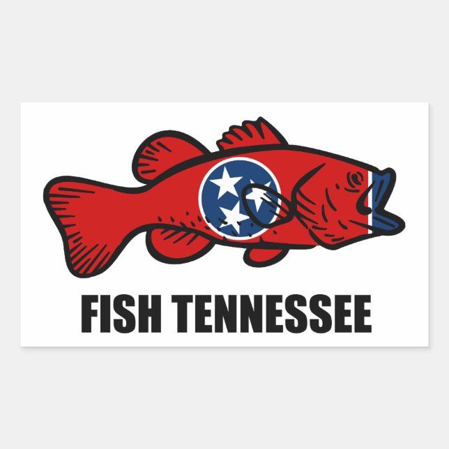 Adesivo Retangular Fish Tennessee (Frente)