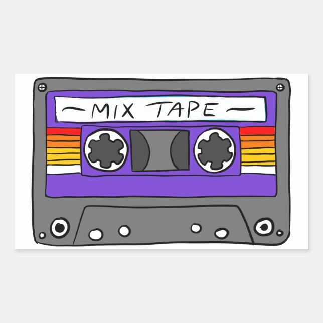 Adesivo Retangular Fita Clássica Mix (Frente)