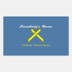 Adesivo Retangular Fita Padrão Amarela