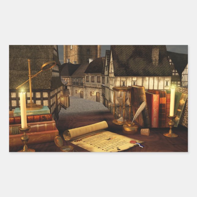 Adesivo Retangular Fixadores dos horizontes antigos (Frente)