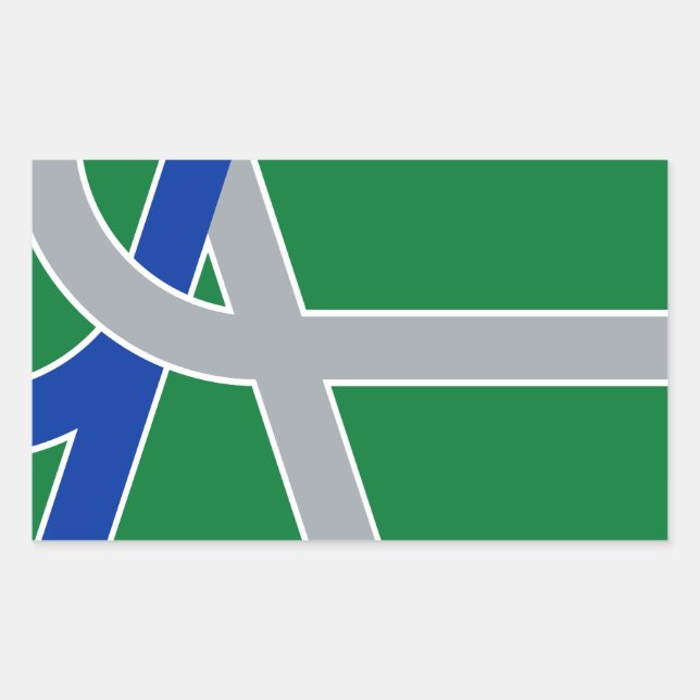 Adesivo Retangular Flag of Albany, Oregon (Frente)