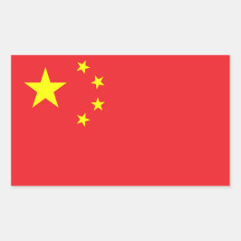 Adesivo Retangular Flag of China