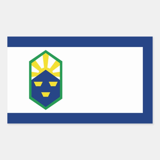Adesivo Retangular Flag of Colorado Primavera, Colorado (Frente)