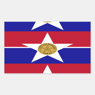 Adesivo Retangular Flag of Dallas, Texas Rectangular Sticker