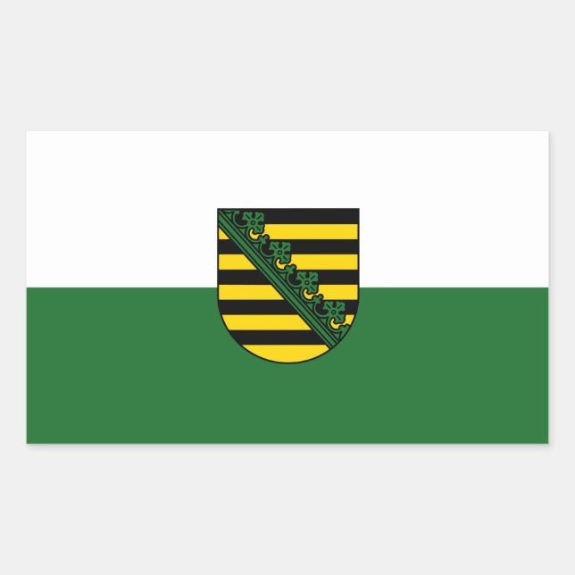 Adesivo Retangular Flag of Saxony Rectangular Sticker (Frente)