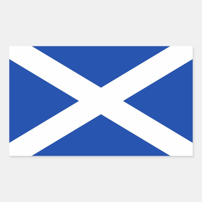 Adesivo Retangular Flag of Scotland Saltyre - High Quality Image (Frente)