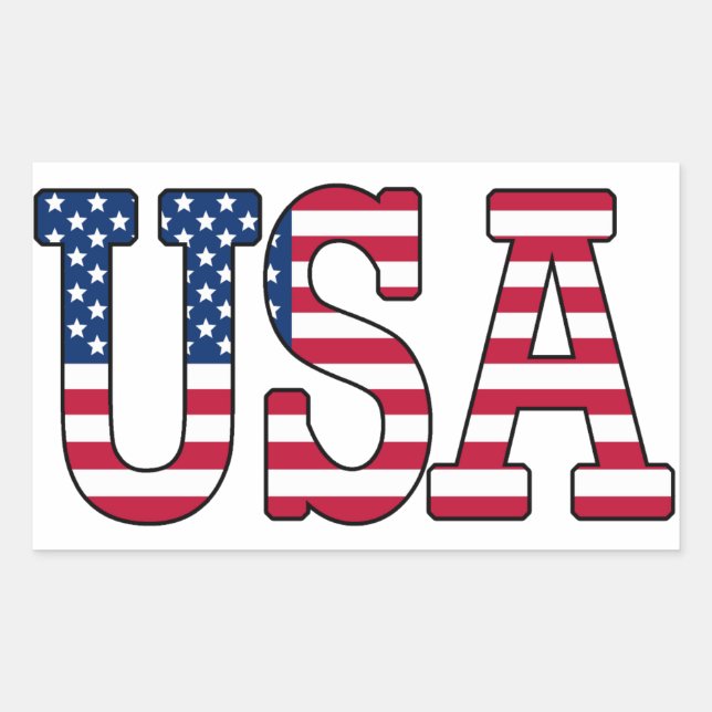 Adesivo Retangular Flag Sticker Americano (Frente)