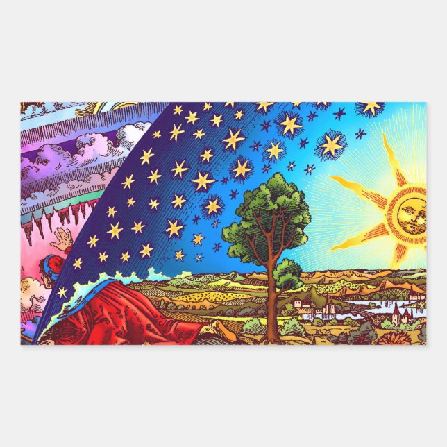 Adesivo Retangular Flammarion Dome Stickers (Frente)