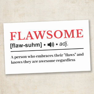 Adesivo Retangular Flawsome - Definição de Dicionário Personalizável