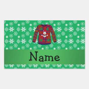 Adesivo Retangular Floco de neve feio conhecido personalizado da
