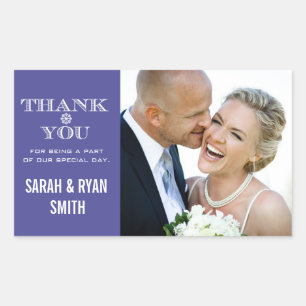 Adesivo Retangular Flocos de neve bonitos, roxo, obrigado, palitos