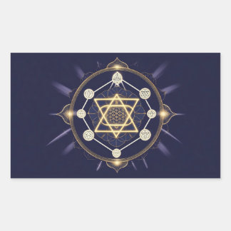 Adesivo Retangular Flor da Infinidade — Geometria Sagrada Celestial