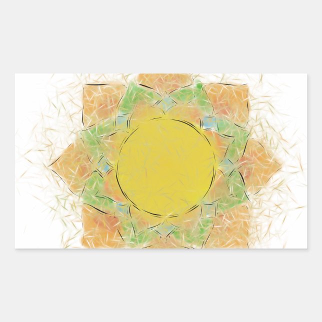 Adesivo Retangular Flor de lótus etéreo (Frente)