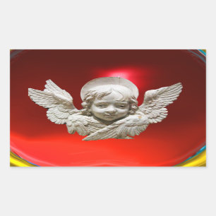 ADESIVO RETANGULAR FLORENTINE RENAISSANCE ANGEL