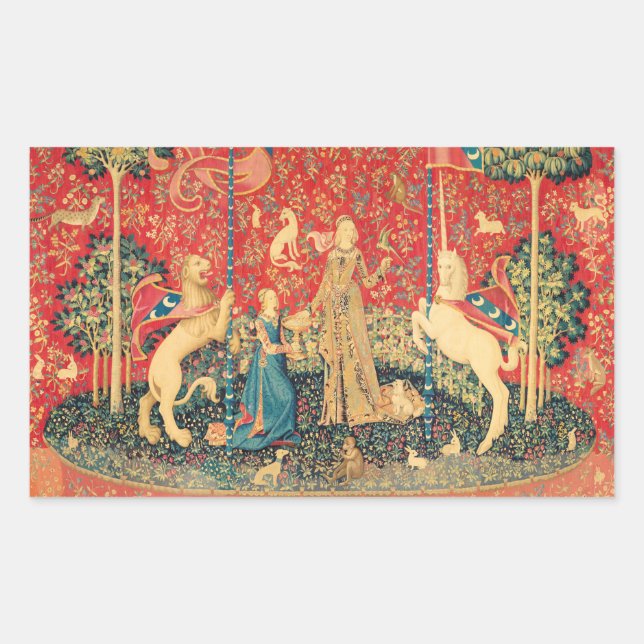 Adesivo Retangular Flores de Fantasia da UNICORN, Animais (Frente)