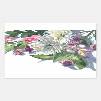 Adesivo Retangular Flores de Variedades da Natureza