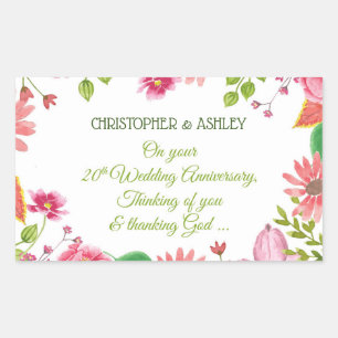 Adesivo Retangular Flores do 20 religioso