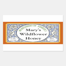 Adesivo Retangular Flores e Budas Ornamentais