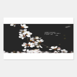 Adesivo Retangular Flores Sakura