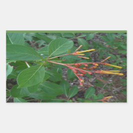 Adesivo Retangular Flores Tropicais Bloqueadas