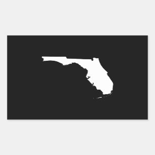 Adesivo Retangular Florida no branco e no preto