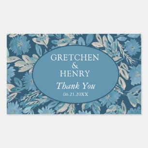 Adesivo Retangular Flourish Watercolor Painting Salvar a Data