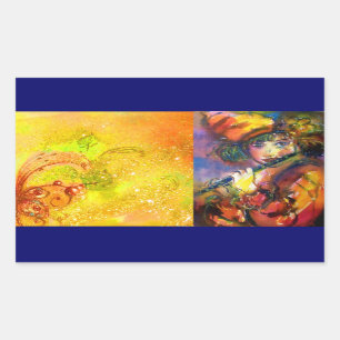 Adesivo Retangular FLUTIST PORTRAIT / Mascarada Venetian