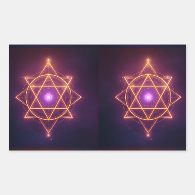 Adesivo Retangular Fluxo de Energia Divina Diwali | ArtivaNest (Frente)
