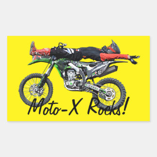 Adesivo Retangular FMX - Freestyle Aerial Motocross Stunt III