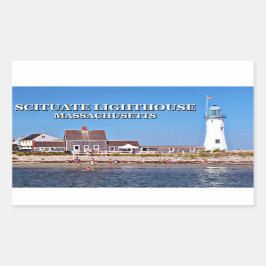 Adesivo Retangular Foguete de Scituate, Massachusetts
