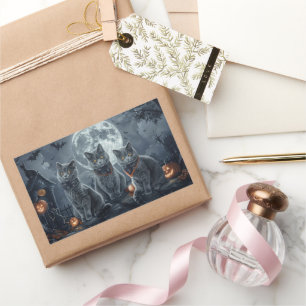 Adesivo Retangular Foguete Russo de Cats Azuis