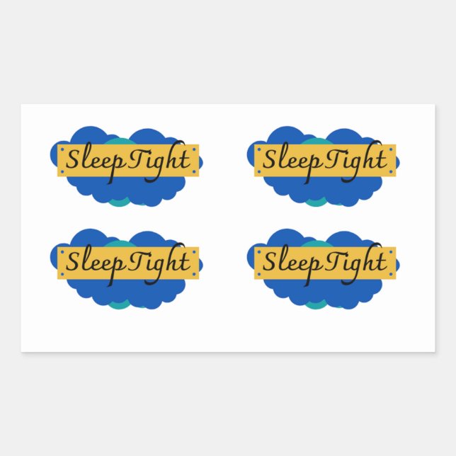 Adesivo Retangular Folha do Diário do Rastreador de Sono Apertado (Frente)