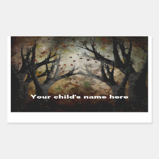 Adesivo Retangular Folhas de livros escolares em queda livre